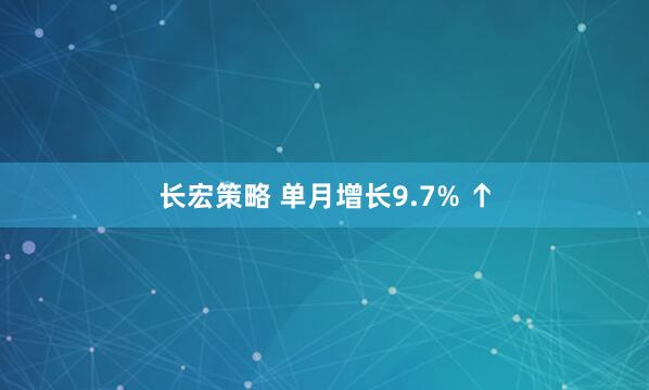 长宏策略 单月增长9.7% ↑